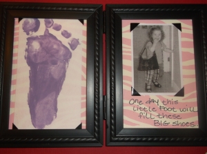 Baby's Footprint and Her Picture