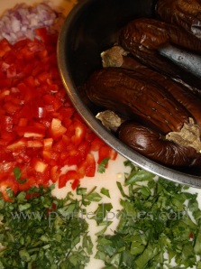 Roasted Eggplant and Other Ingredients