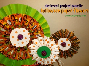 Pinterest Project Month: Halloween Paper Flowers