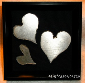 Framed Metal Hearts