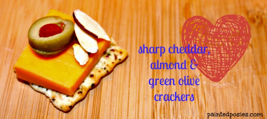 Sharp Cheddar, Almond and Green Olive Cracker