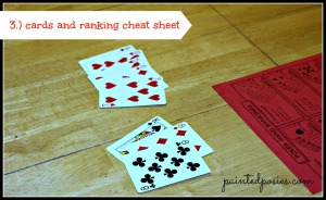 Poker Party Cards and Ranking Cheat Sheet
