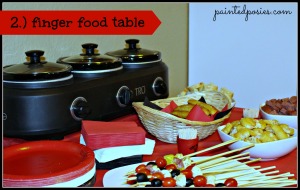 Poker Party Finger Food Table